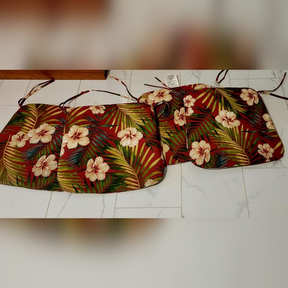 Tropical Floral Seat Cushions - Picture 1 of 2
